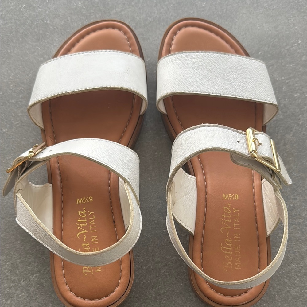Bella Vita Women's White Sandals